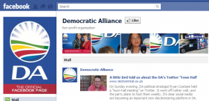 DA Facebook DA Facebook 300x145 Social Media in the South African Local Government Elections