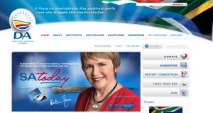 DA website DA website 300x160 Social Media in the South African Local Government Elections