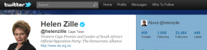 Helen Zille Twitter 300x73 Social Media in the South African Local Government Elections