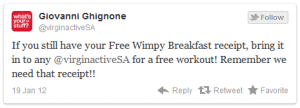 virgin active wimpy tweet virgin active wimpy tweet 300x108 Virgin Active jumps on the Wimpy bandwagon